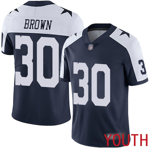 Youth Dallas Cowboys Limited Navy Blue Anthony Brown Alternate #30 Vapor Untouchable Throwback NFL Jersey->youth nfl jersey->Youth Jersey